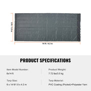 Charger l'image dans la visionneuse de galerie, Amocart 18oz Dump Truck Mesh Tarp PVC Coated Heavy Duty Cover with Reinforced Webbing for Manual or Electric Dump Truck Syste
