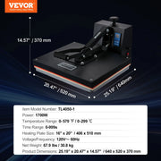 Charger l'image dans la visionneuse de galerie, Amocart Heat Press Machine 15"x15"/ 16"x20" /16"x24" Sublimation Printer Manual Clamshell Transfer on DIY T-shirt Pillow
