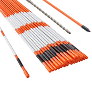 Bild in Galerie-Viewer laden, Amocart Driveway Markers 48 inch 0.4 inch Diameter Fiberglass Poles Snow Stakes For Parking Lots Walkways Easy Visibility
