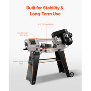 Charger l'image dans la visionneuse de galerie, Amocart 4 in x 6 in Metal Horizontal Band Saw Rectangular Cutting Capacity with 550W Motor, Variable Speed, for Metal Wood Work
