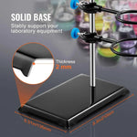 Amocart Lab Stand Support Laboratory Retort Support Stand Set Steel Lab Stand 23.6" Rod and 8.3" x 5.3" Cast Iron Base w/ Clamp