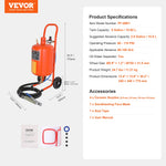 Amocart 5/10/20 Gallon Sand Blaster 60-110 PSI Portable Air Sandblaster Kit w/ Oil-Water Separator for Paint Stain Rust Removal