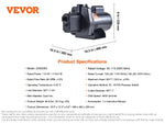 SucceBuy Shallow Well Jet Pump 115Volt Cast Iron/Stainless Steel Irrigation Water Pump for Agricultural Garden Irrigation System