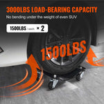 Amocart Car Tire Wheel Trolley Dollies 2/4PCS 1500lb Weight Capacity Vehicle Skate Moving Tire with 4 Casters Auto Repair Mover