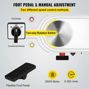 Bild in Galerie-Viewer laden, Amocart Electric Pottery Wheel Machine 28cm 350W Manual Handle Foot Pedal for School Ceramic Clay Working Forming DIY Art Craft

