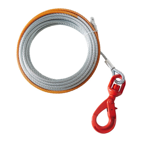 SucceBuy 50/75/100Feet Galvanized Steel Winch Cable 3/8 Inch  Breaking Strength Wire Winch Rope For SUV Large Off-Road Vehicle