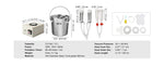 Amocart Goat Milking Machine Stainless Steel Bucket Electric Automatic Pulsation Cup Tubes Adjustable Suction for Cow and Sheep