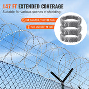 Bild in Galerie-Viewer laden, Amocart Razor Wires Razor Barbed Wire Razor Wire Fencing Fence Double Spiral Barbed Wire Galvanized Wire Rolls Razor for Garden
