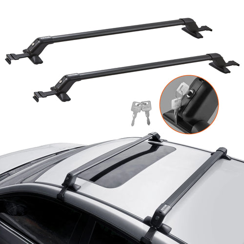 Amocart 155LBS Roof Rack Crossbar Adjustable Aliuminum Roof Rail Crossbar Retractable Baggage Luggage Carrier Top Roof Crossbar