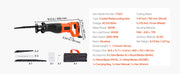 Bild in Galerie-Viewer laden, Amocart Corded Reciprocating Saw 120 Volt 7.5 Amp 2800 SPM Variable Speed, 1-1/8 inch Stroke Length Electric Reciprocating Saw
