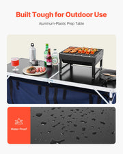 Bild in Galerie-Viewer laden, Amocart Camping Kitchen Table Folding Outdoor Cooking Table Aluminum Lightweight Portable Cook Station Foldable Camp Table

