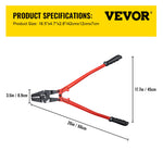 Amocart 24/30Inch Wire Rope Swager Crimper Tool Insulated Handle Aluminum Copper Cable Fishing Sleeves Cutter Crimping Pliers