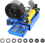 Hydraulic Hose Crimper Mchine with 8 Sets of Dies Manual Hose Crimping Tool, High Pressure Handheld Shrink Tube Machine