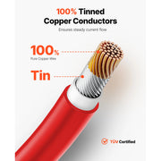 Charger l'image dans la visionneuse de galerie, Amocart 100FT Solar Panel Extension Cable 10AWG 6mm² IP67 Waterproof Solar Extension Cable for Home Ship and RV Solar Panels
