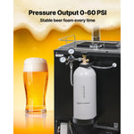 Amocart CO2 Tank 10 lbs New Aluminum Alloy Cylinder CO2 Air Tank with Light Spray Coating DOT Approved Cylinder for Draft Beer