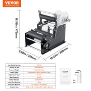 Charger l'image dans la visionneuse de galerie, Amocart Manual Round Bottle Labeling Machine 15-20pcs/min Adjustable Labeler for Bottles Dia 0.78-4.72 in (with Pressing Bar)
