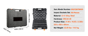 Bild in Galerie-Viewer laden, Amocart 1/2" Drive Impact Socket Set  6 Point Cr-V Alloy Steel for Auto Repair Easy-to-Read Size Markings Rugged Construction

