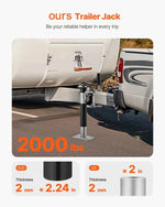 Amocart 2000 lbs Trailer Jack Dynamic Heavy Duty Swivel Bolt-on 10" Lift Trailer Jack Stand with Handle for RV Boat Yacht