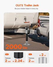 Charger l'image dans la visionneuse de galerie, Amocart 2000 lbs Trailer Jack Dynamic Heavy Duty Swivel Bolt-on 10" Lift Trailer Jack Stand with Handle for RV Boat Yacht
