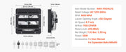 Charger l'image dans la visionneuse de galerie, Amocart 10/12/14/18 inch Shutter Exhaust Fan Wall Mounted Attic Vent Fan with Variable Speed Controller AC Motor for Greenhouse
