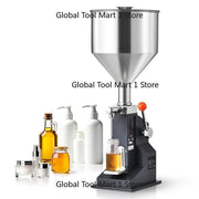 Bild in Galerie-Viewer laden, Amocart A03 5-50ml/5-100ml Manual Liquid Filling Machine Paste Bottle Filler Adjustable with Hopper for Juice Shampoo Honey

