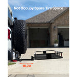 SucceBuy Hitch Cargo Carrier with Nighttime Reflective Reminder Folding Hitch Mount Cargo Carrier with Hitch Stabilizer for SUV