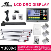 Bild in Galerie-Viewer laden, YU800-3 set 19 language 3 Axis DRO  Display And 3 Pieces 5U Linear Glass Scale Encoder 50-1000mm Boring Machines Milling
