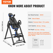 Bild in Galerie-Viewer laden, Amocart Inversion Table Heavy Duty Inversion Table Decompression Back Stretcher Machine Strength Training Equipment w/Headrest

