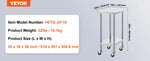 Amocart Stainless Steel Work Table 500 LBS Load Capacity w/4 Wheels 3 Adjustable Height Levels Heavy Duty Food Prep Worktable