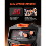 SucceBuy MIG Welder 130A 2-in-1 Flux Core Weding Machine Portable Mig Welder with Inverter Technology Digital Display Screen