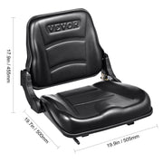 Charger l'image dans la visionneuse de galerie, Amocart Universal Forklift Seat Fold Down Tractor Seat with Adjustable Angle Back and Micro Switch Comfortable Forklift Seat
