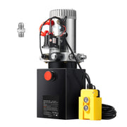 Load image into Gallery viewer, Amocart Hydraulic Pump 4-20 Quart Dump Trailer Pump Single Acting Dump Trailer Pump DC 12V Hydraulic Power Unit for Car Lifting
