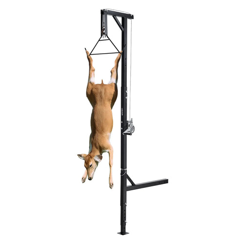 Amocart 400/500/600Lbs Truck Hitch Game Hoist with & Adjustable Height Hunting Deer Hoist Winch for Skinning & Cleaning Game