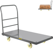 Bild in Galerie-Viewer laden, Amocart Platform Truck 2000lbs Capacity Steel flatbed Tool Cart 47" x 24" x 32" Flat Dolly Hand Trucks with 5" Nylon Casters
