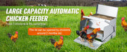 Charger l'image dans la visionneuse de galerie, Amocart Automatic Chicken Feeder 25 lbs Capacity Feeds 10 Chickens up to 11 Days Galvanized Steel Poultry Feeder
