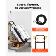 Charger l'image dans la visionneuse de galerie, Amocart 440/770 lbs Stair Climbing Cart Folding Trolley Cart with Telescoping Handle 6 Wheels 2 Bungee Cords for Home Groceries
