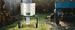 Amocart Chicken Plucker Machine 20inch Diameter Stainless Steel Drum 108 Soft Fingers 500W Poultry Plucking Debris Collection