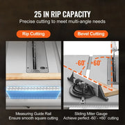Load image into Gallery viewer, 【From China】Amocart Table Saw 10-inch 8-Amp 25-in Max Rip Capacity 40T Blade Portable Compact For Jobsite DIY Woodworking, Furn
