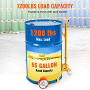 Charger l'image dans la visionneuse de galerie, Amocart 55Gal 1200Lbs Oil Drum Trolley Heavy Duty Removable Hydraulic Block Auxiliary Handcart with Wheels for Warehouse Winery
