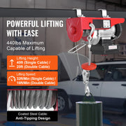 Bild in Galerie-Viewer laden, Amocart 440lbs Wireless Electric Lifting Hoist with 40ft Single/20ft Double Slings Lifting Height Lift Hoist for Garage
