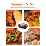Amocart Electric Hot Pot 5 L Double-flavor Shabu Shabu Pot Non-Stick Electric Cooker with Divider Glass Lid for 6-10 People