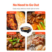 Bild in Galerie-Viewer laden, Amocart Electric Hot Pot 5 L Double-flavor Shabu Shabu Pot Non-Stick Electric Cooker with Divider Glass Lid for 6-10 People
