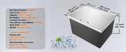 Charger l'image dans la visionneuse de galerie, Amocart Drop in Ice Chest Stainless Steel Ice Cooler Commercial Ice Bin with Hinged Cover Outdoor Kitchen Ice Bar
