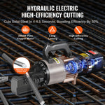 SucceBuy Electric Hydraulic Rebar Cutter Portable Rebar Cutter High Power Steel Rebar Cutter with Oil Can Rich Accessories Black