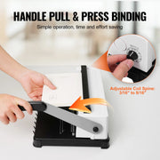 Charger l'image dans la visionneuse de galerie, Amocart Coil Spiral Binding Machine Manual Book Maker 34-Holes Binding 120 Sheets Punch Binder Adjustable Coil Binding Spines
