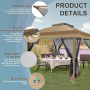 Load image into Gallery viewer, 12x12 FT Pop up Gazebo on Clearance Canopy Tent, Carpas para Patio, Easy up Outdoor Canopy Tents with Portable, Customized
