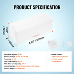 SucceBuy 200/450/650ml Portable Ultrasonic Cleaner Machine w/ Timer Modes Cleaning Basket for Eyeglasses Watches Dentures Rings