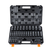 Bild in Galerie-Viewer laden, Amocart 1/2" 3/8" Drive Impact Socket Set 23/33/34/48/65 PCs Deep Socket Set SAE Metric Cr-V Cr-Mo Alloy Steel for Auto Repair
