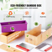 Bild in Galerie-Viewer laden, Amocart Soap Making Kit Bamboo Cutting Box and Inner Box with Silicone Mold Stainless Steel Straight Cutter and Wavy Cutter
