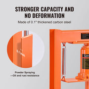 Charger l'image dans la visionneuse de galerie, Amocart 6/12T Hydraulic H-Frame Garage Floor Adjustable Shop Press with Plates 6T/12T Orange for Garages or Professional Shop

